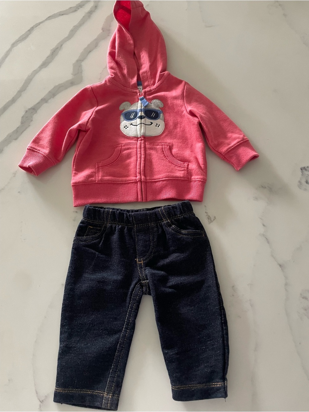 Carter's One Cool Doggy! Denim and Sweater Set for 3 month old